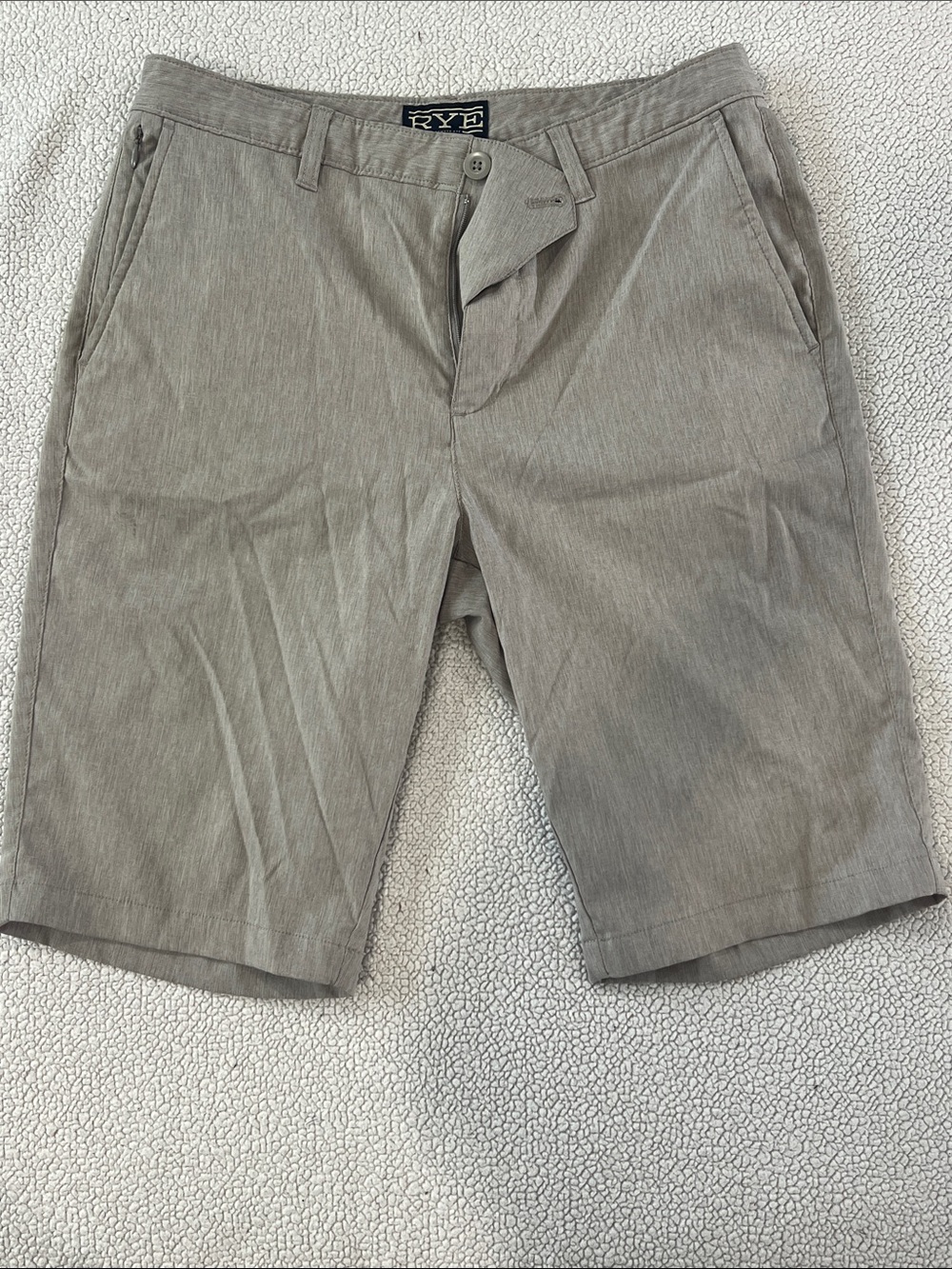Rye Men's Light Gray Flat-Front Shorts